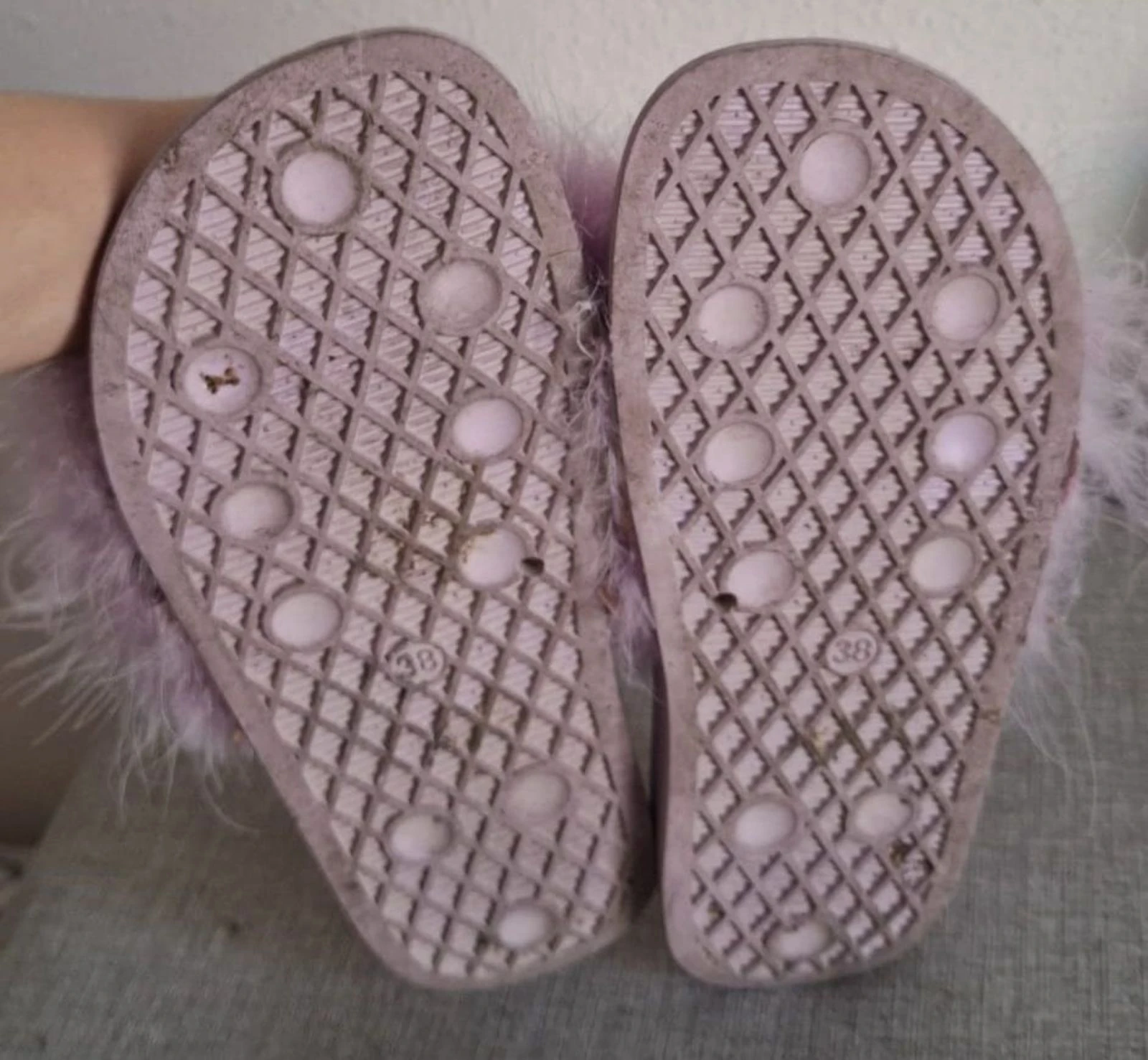 Sandalias lilas con Pelo limite edition Y2K – photo 4